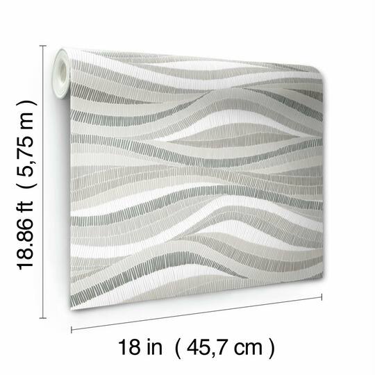 RoomMates Mosaic Waves Peel & Stick Wallpaper